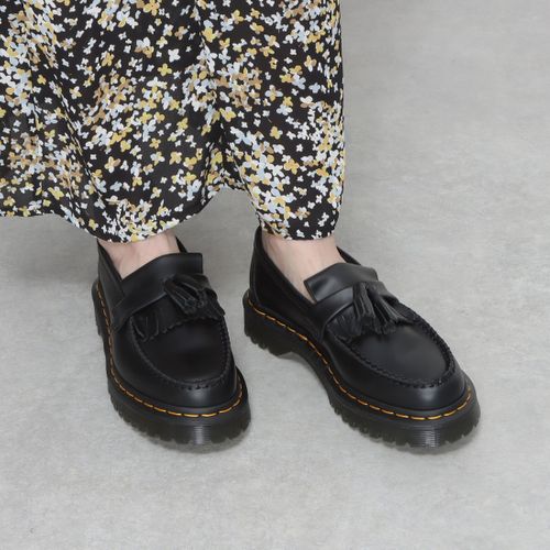 公式専門店 Dr.Martens エイドリアンUK3 白ステッチ 厚底 タッセル