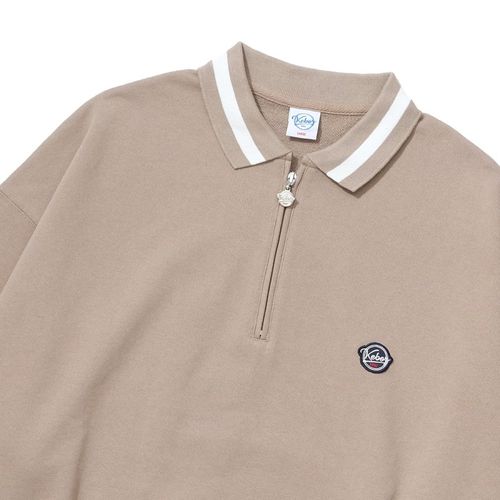 FASBEE｜ケボズ KEBOZ BB SMALL WAPPEN SWEAT POLO MOCHA （MOCHA