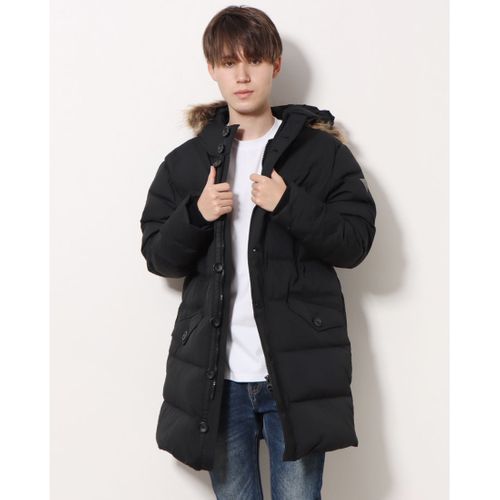 FASBEE｜ゲス GUESS Real Down Hooded Long Jacket （JBLK）｜GUESS