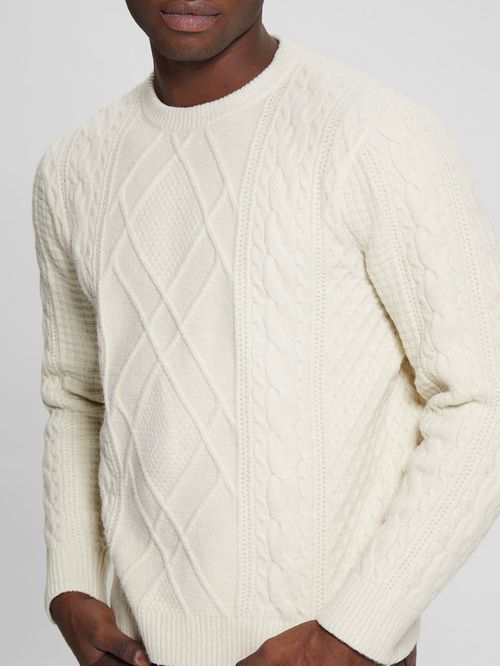 FASBEE｜ゲス GUESS Eco Cable-Knit Sweater （G1CQ）｜GUESS - 日本