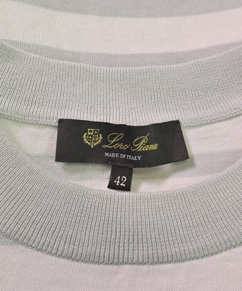 Loro Piana Tシャツ・カットソー 42(M位) 白x緑系(ボーダー) | www