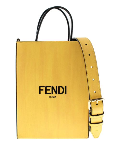 極美品・唯一無二✨FENDI レザー ハンドバッグ 持ち手数珠 フラップ